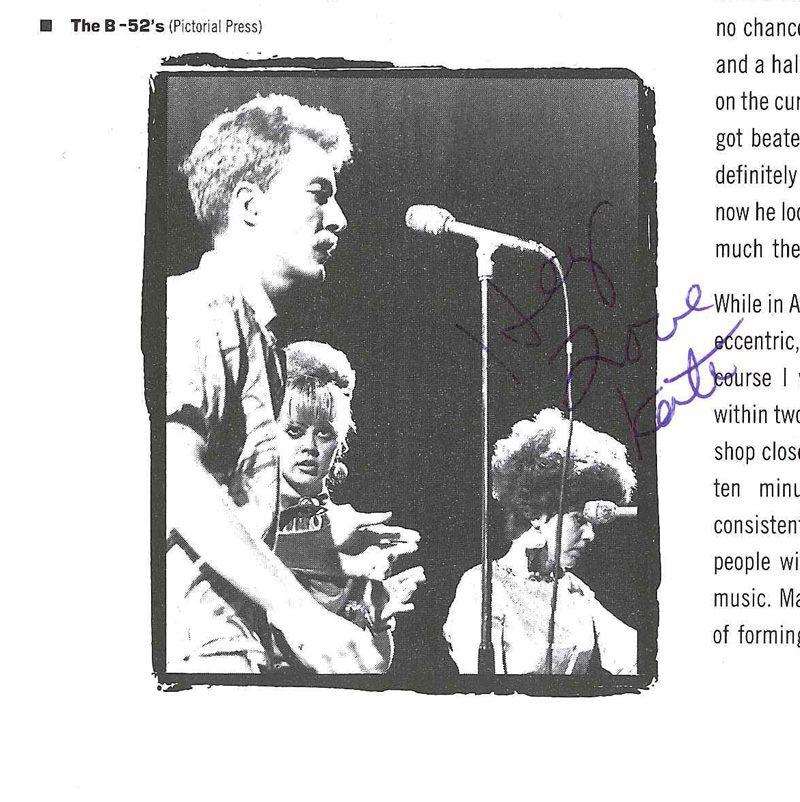 Here's the spot in the R.E.M. book I carried on this adventure that Kate signed for me.