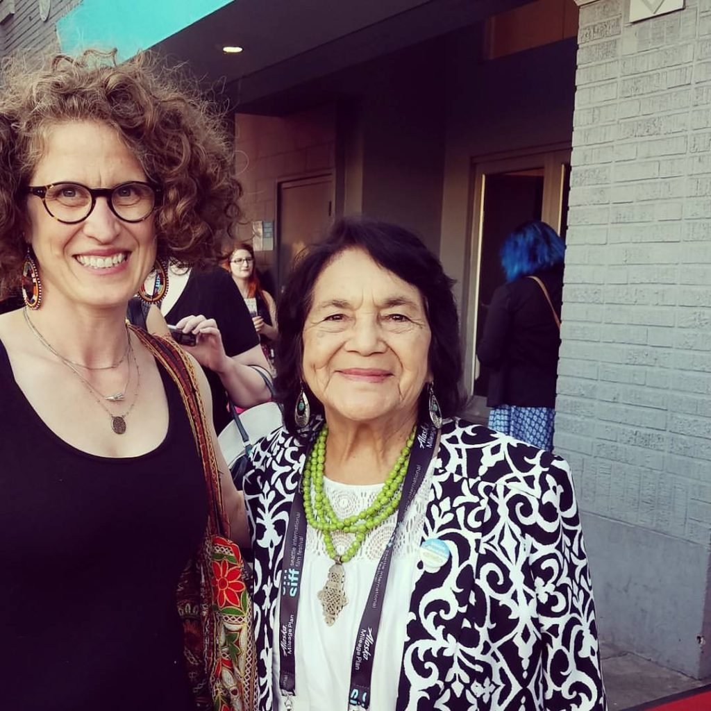 Roxie Rider with legendary activist Dolores Huerta.