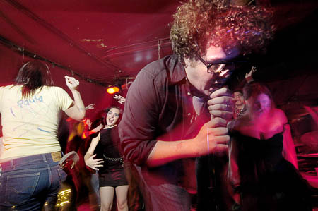 Sean sang some amazing New Wave hits at our 2004 party. Photo by Ryan Schierling