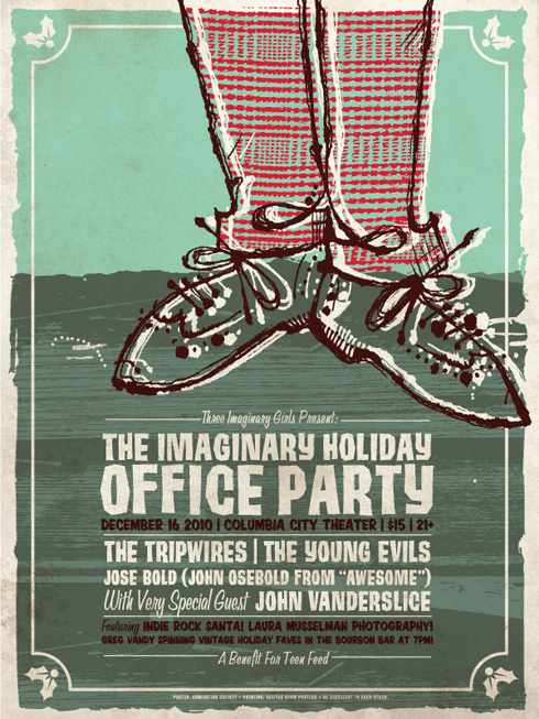 2010 imaginary Holiday Office Party with Santa John Vanderslice