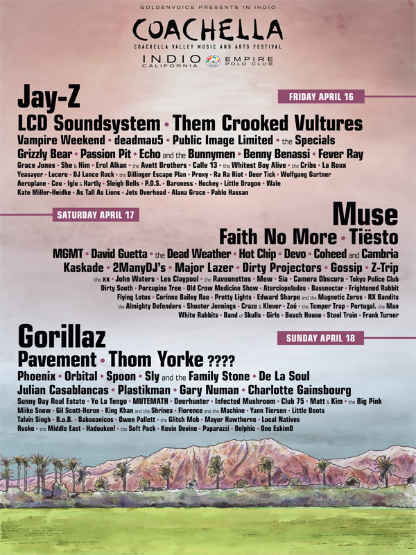 Coachella 2010 Lineup