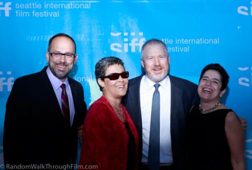 The mayor of Seattle, Carl Spence, and SIFF Managing director Mary Bacarella (right)