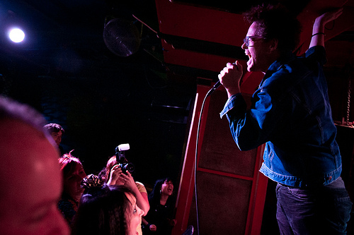 Sean Nelson at our Rockstar New Wave Karaoke Party in 2012 - it was so great to have him help us celebrate our 10 year anniversary. Photo by Nate Watters 