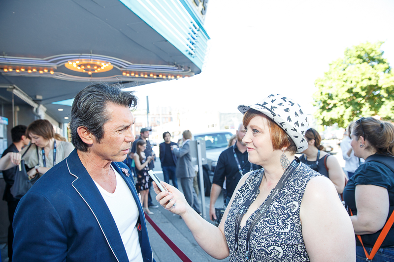 The Night Stalker Premiere, SIFF 2016. Actor Lou Diamond Phillips and Imaginary Amie. Photo Credit: Imaginary Rich 