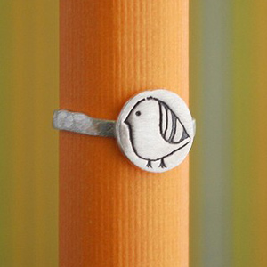 Stackable Bird Ring from Chocolate & Steel